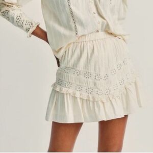 NWT LoveShackFancy Ivory Cove Skirt - Size S